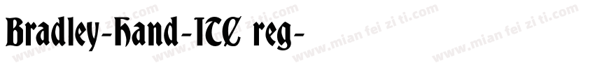 Bradley-Hand-ITC reg字体转换